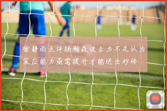 徐静雨点评杨瀚森攻击力不足认为策应能力亟需提升才能送出妙传